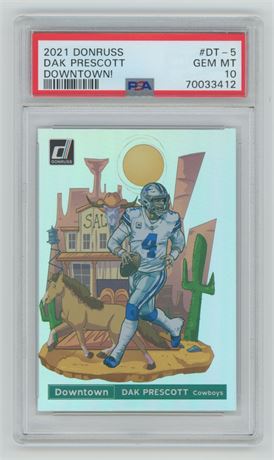 2021 Donruss Dak Prescott Downtown PSA 10 GEM MINT