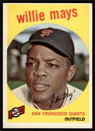 1959 Topps #50 Willie Mays EX+ to EXMT READ
