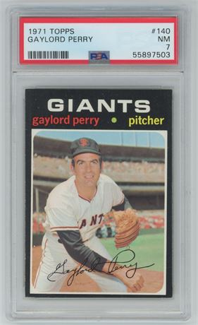 1971 Topps #140 Gaylord Perry PSA 7 NM