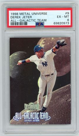 1998 Metal Universe #9 Derek Jeter All Galactic Team PSA 6 EXMT