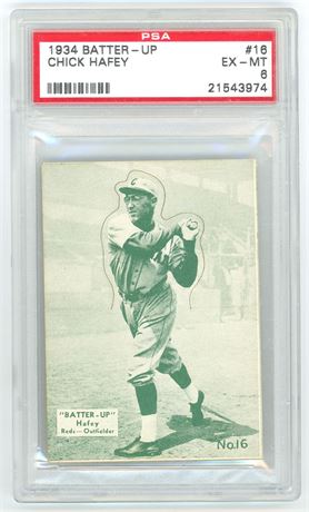 1934 Batter-Up #16 Chick Hafey PSA 6 EXMT