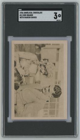 1926 Angelical Chocolate #11 Red Grange w/ Marion Davies SGC 3 VG Pop 5 2 Higher