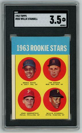1963 Topps #553 Willie Stargell RC SGC 3.5 VG+