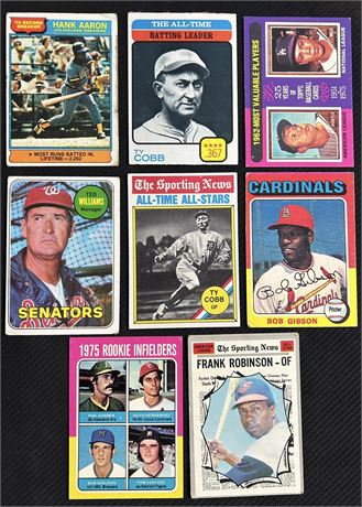 1969-1976 Topps HOF & Stars Lot (8) Low Grade to VGEX (READ)