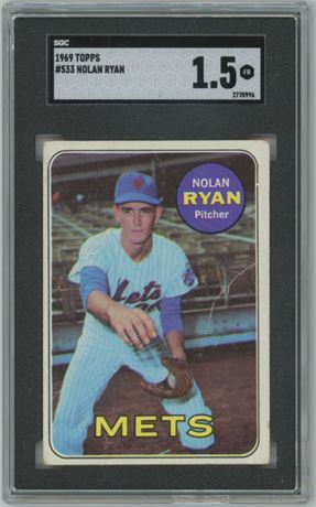 1969 Topps #533 Nolan Ryan SGC 1.5 FAIR