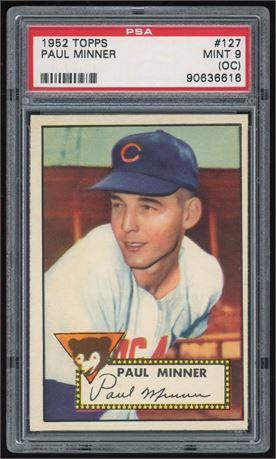 1952 Topps #127 Paul Minner RC PSA 9 (OC)