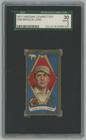 1911 T205 Hassan Briscoe Lord SGC 2 GOOD