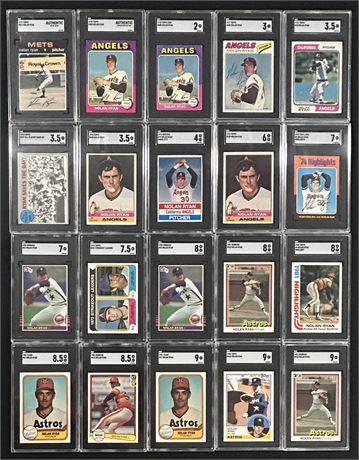 1970-1983 Nolan Ryan SGC Graded Lot (20)
