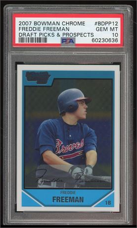 2007 Bowman Chrome Freddie Freeman 1st Bowman PSA 10 GEM MINT