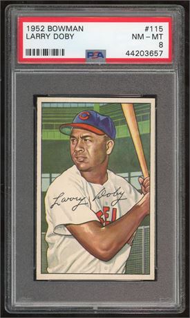 1952 Bowman #115 Larry Doby PSA 8 NMMT