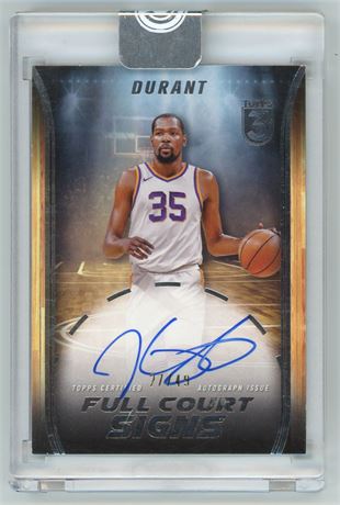 2024 Topps 3 Kevin Durant Full Court Signs 27/49 On Card Auto Factory Sealed