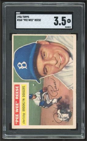 1956 Topps #260 Pee Wee Reese SGC 3.5 VG+