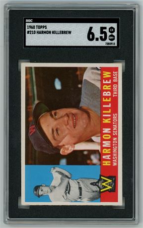 1960 Topps #210 Harmon Killebrew SGC 6.5 EXMT+