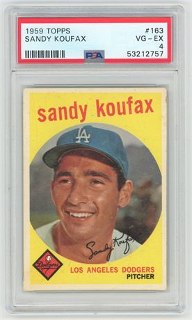 1959 Topps #163 Sandy Koufax PSA 4 VGEX