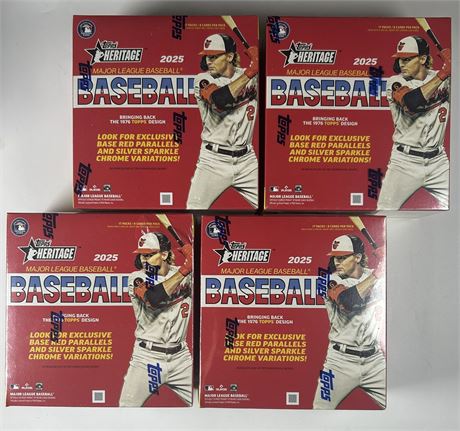 2025 Topps Heritage Baseball Mega Box Factory-Sealed Lot (4) READ