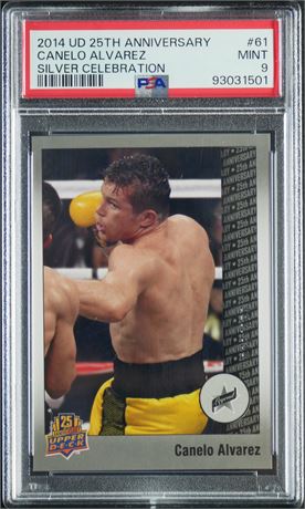 2014 Upper Deck 25th Anniversary #61 Canelo Alvarez RC Silver Celebration PSA 9