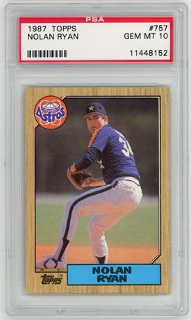 1987 Topps #757 Nolan Ryan PSA 10 GEM MINT