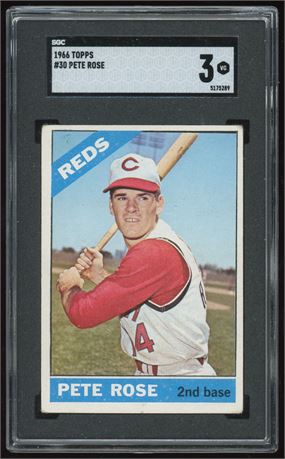 1966 Topps #30 Pete Rose SGC 3 VG