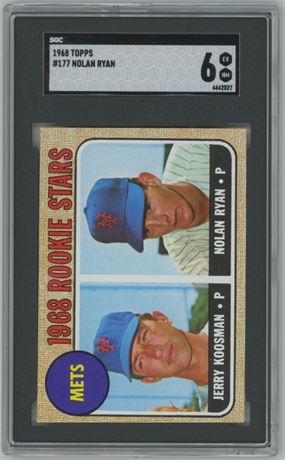 1968 Topps #177 Nolan Ryan RC SGC 6 EXMT+ SHARP