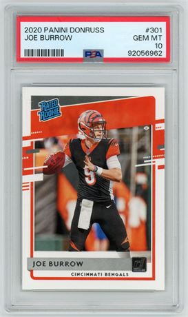 2020 Panini Donruss #301 Joe Burrow Rated Rookie PSA 10 GEM MINT