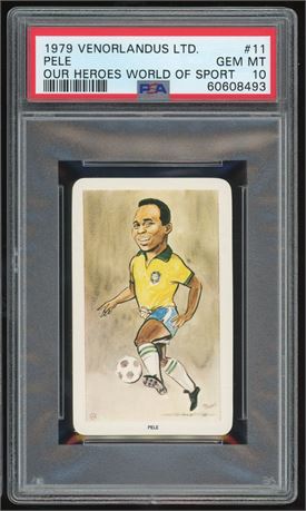 1979 Venorlandus LTD Our Heroes World Of Sport #11 Pele PSA 10 GEM MINT