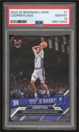 2024 Bowman U Now #1 Cooper Flagg PSA 10 GEM MINT