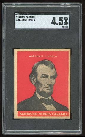 1932 US Caramel Presidents Abraham Lincoln Red SGC 4.5 VGEX+