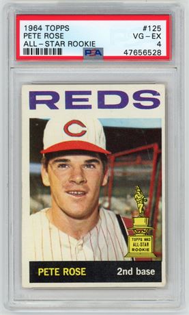 1964 Topps #125 Pete Rose All-Star Rookie PSA 4 VGEX