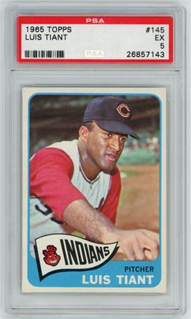 1965 Topps #145 Luis Tiant RC PSA 5 EX