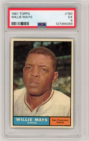 1961 Topps #150 Willie Mays PSA 5 EX