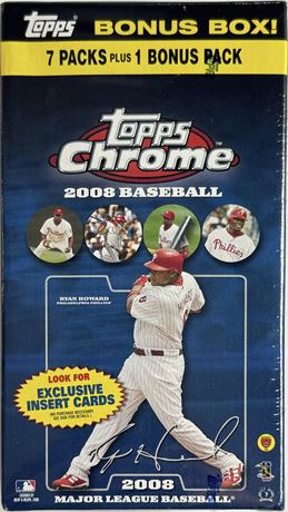 2008 Topps Chrome Baseball Bonus Blaster Factory Sealed