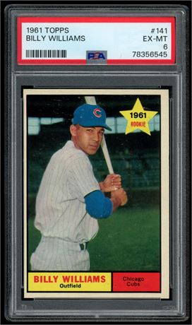 1961 Topps #141 Billy Williams RC PSA 6 EXMT