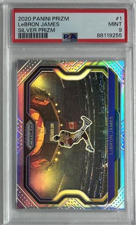 2020 Panini Prizm #1 LeBron James Silver Prizm PSA 9 MINT