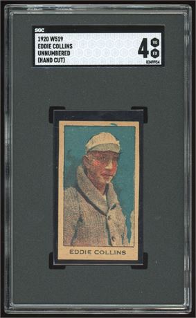 1920 W519 Eddie Collins Unnumbered Hand Cut HOF SGC 4 VGEX