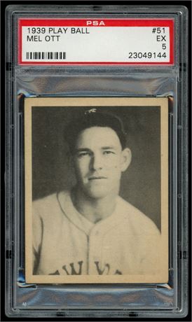 1939 Play Ball #51 Mel Ott PSA 5