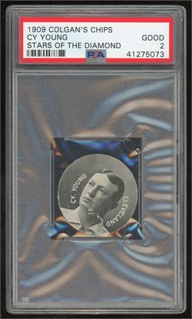 1909-11 Colgan's Chips Stars of the Diamond Cy Young PSA 2 GOOD