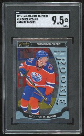 2015-16 O-Pee-Chee Platinum Connor McDavid RC Marquee Rookies SGC 9.5 MINT
