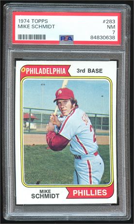 1974 Topps #283 Mike Schmidt PSA 7 NM
