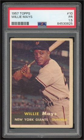 1957 Topps #10 Willie Mays PSA 1.5 FAIR
