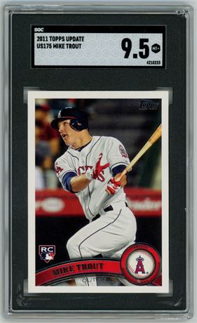 2011 Topps Update Mike Trout RC SGC 9.5 MINT+