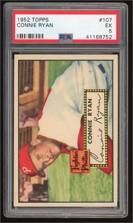 1952 Topps #107 Connie Ryan PSA 5 EX