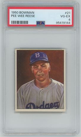 1950 Bowman #21 Pee Wee Reese PSA 4 VGEX