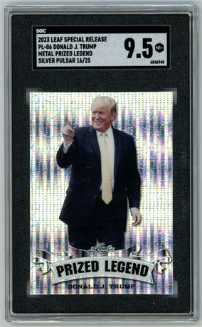 2023 Leaf Special Release Donald J Trump Metal Prized Legend 16/25 SGC 9.5