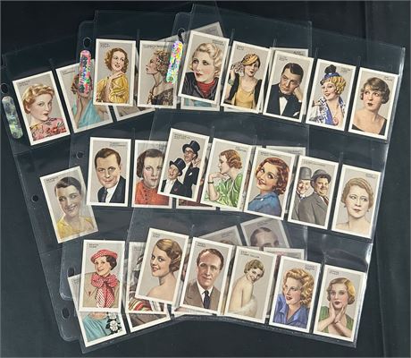 1935 Gallaher Stars of Screen and Stage NEAR Complete Set 44/48 EX