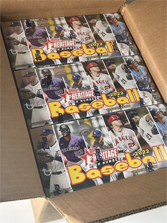 2022 Topps Heritage High Number Hobby Box CASE (12 Hobby Boxes)