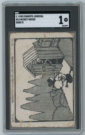 1930 Evaristo Juncosa #14 Mickey Mouse Serie B SGC 1 RARE