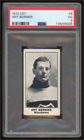 1912 C57 #6 Art Bernier PSA 3 VG