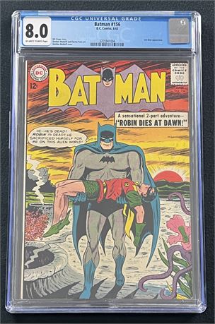 Batman #156 CGC 8.0 1963 Robin Dies At Dawn
