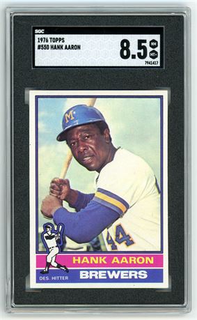 1976 Topps #550 Hank Aaron SGC 8.5 NMMT+