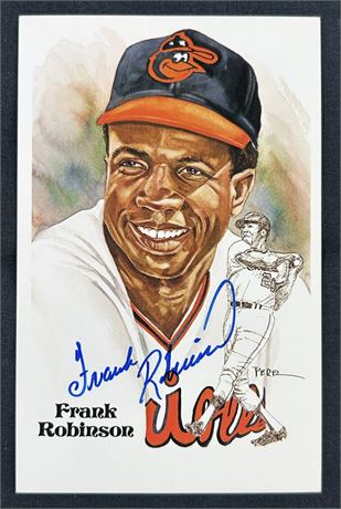 1980-2002 Perez-Steele Hall Of Fame Postcards Frank Robinson JSA Authenticated